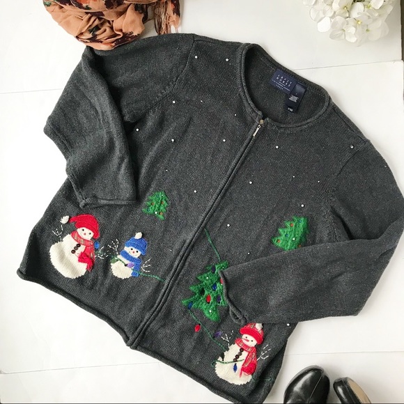 Liz Claiborne Sweaters - - 3/$20 Liz Claiborne vintage 90s Crazy Horse Christmas Sweater